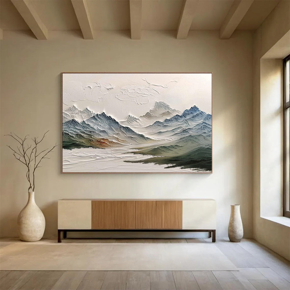 Oversized Custom Abstract Hand Painting for Automated Warehouse Robotics Control Room DLZ2846