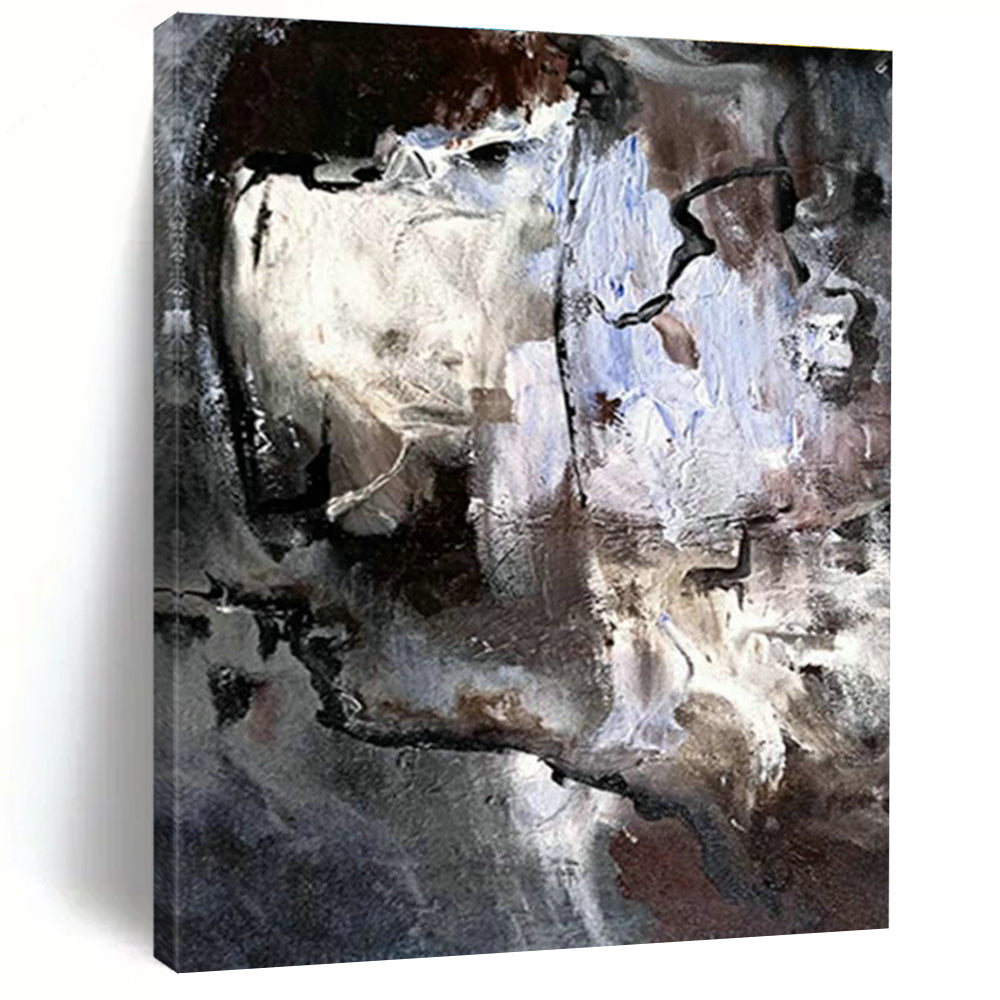 Extra Large Custom Hand-Painted Abstract Canvas for Traditional Native American Pottery Studios  DLZ0048