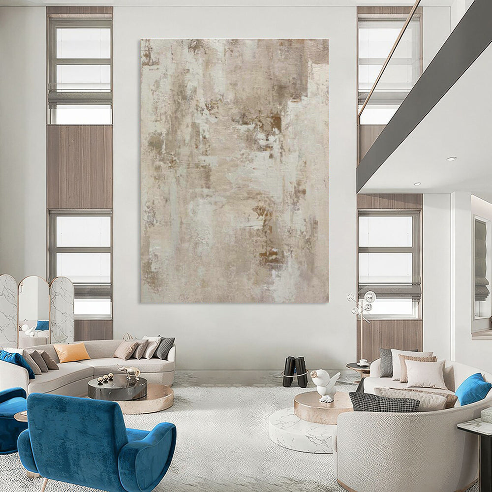 Immense Large-Scale Custom Hand-Painted Abstract Artwork - Rustic Beauty for Country Inns  DLZ0245