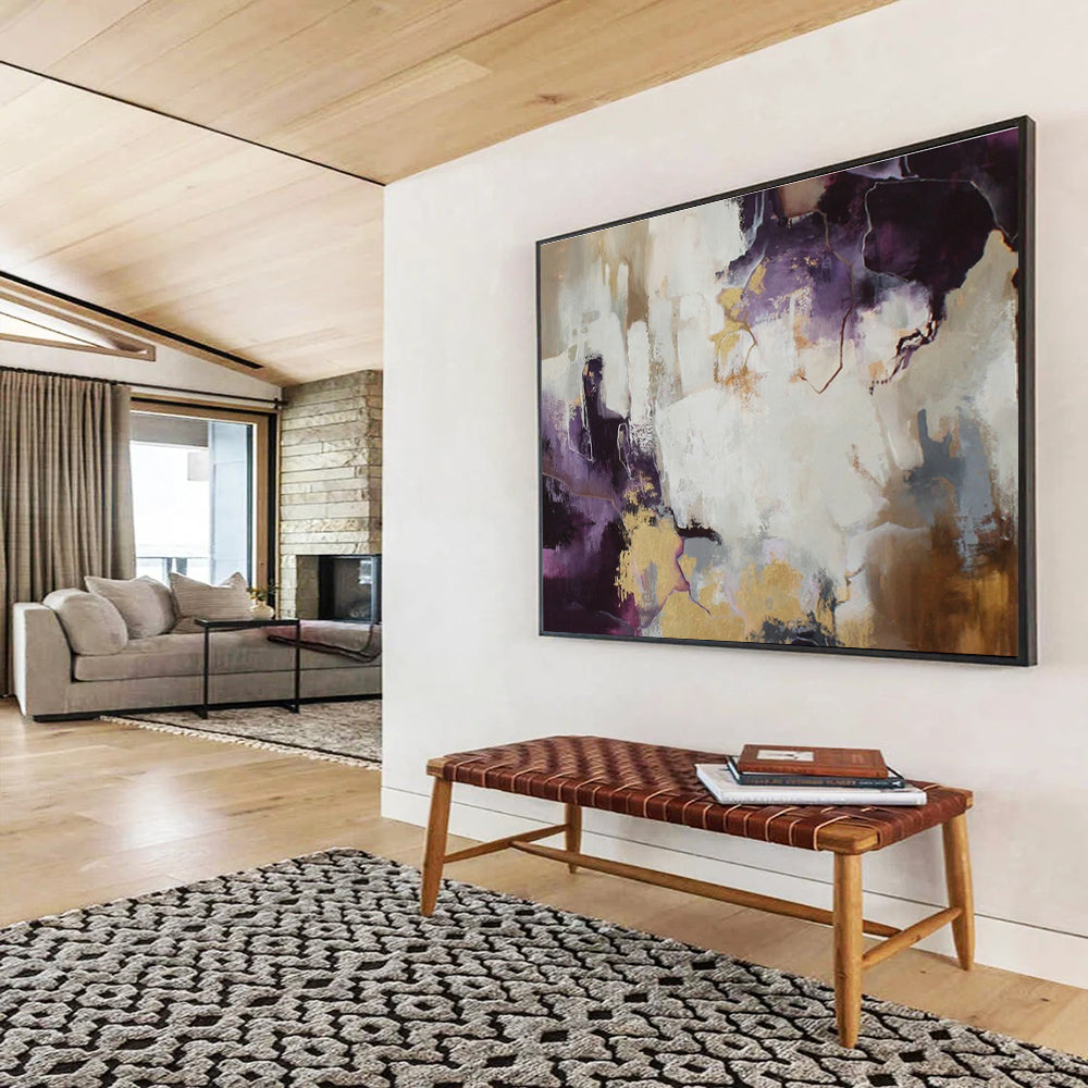 Oversized Custom Hand-Painted Abstract Art for Online Auction Platform Operations Office DLZ2892