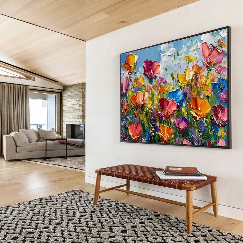 Oversized Custom Abstract Hand Painting for Deep-Sea Coral Disease Diagnosis and Treatment Research Project Office DLZ3181