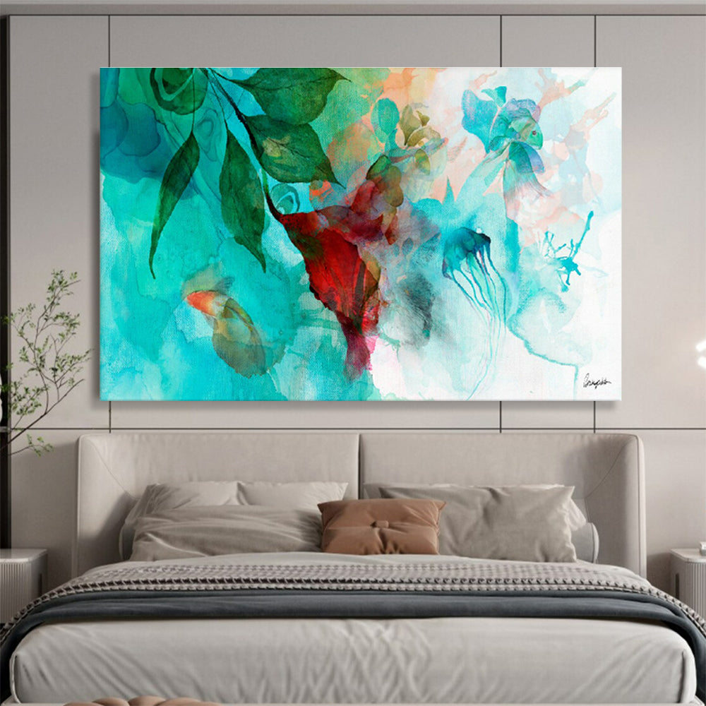 Oversized Custom Hand-Painted Abstract Art for Riverboat Classroom DLZ2922
