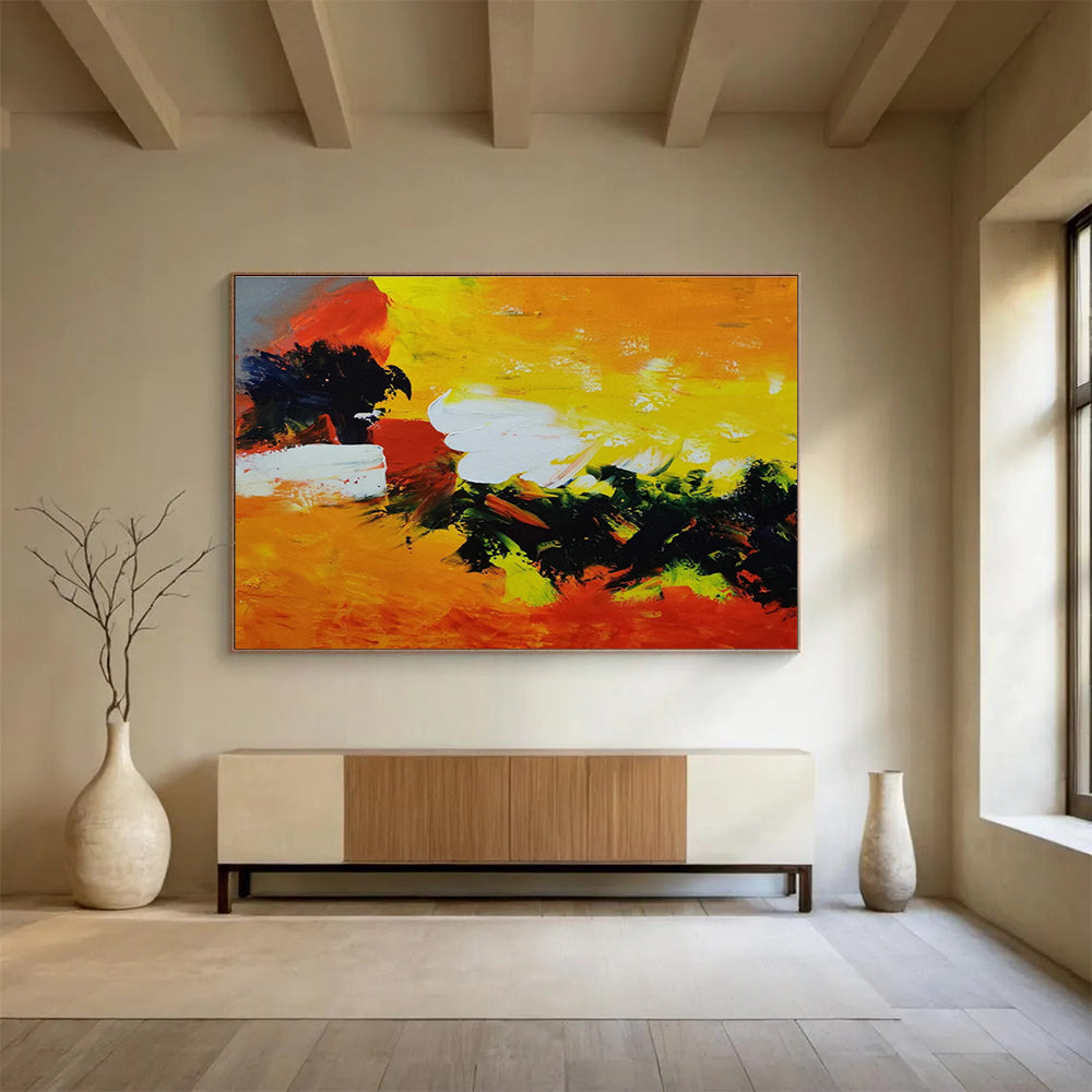 Large-Size Custom Abstract Hand Painting for Urban Vertical Aquaponics Training Academy DLZ3036