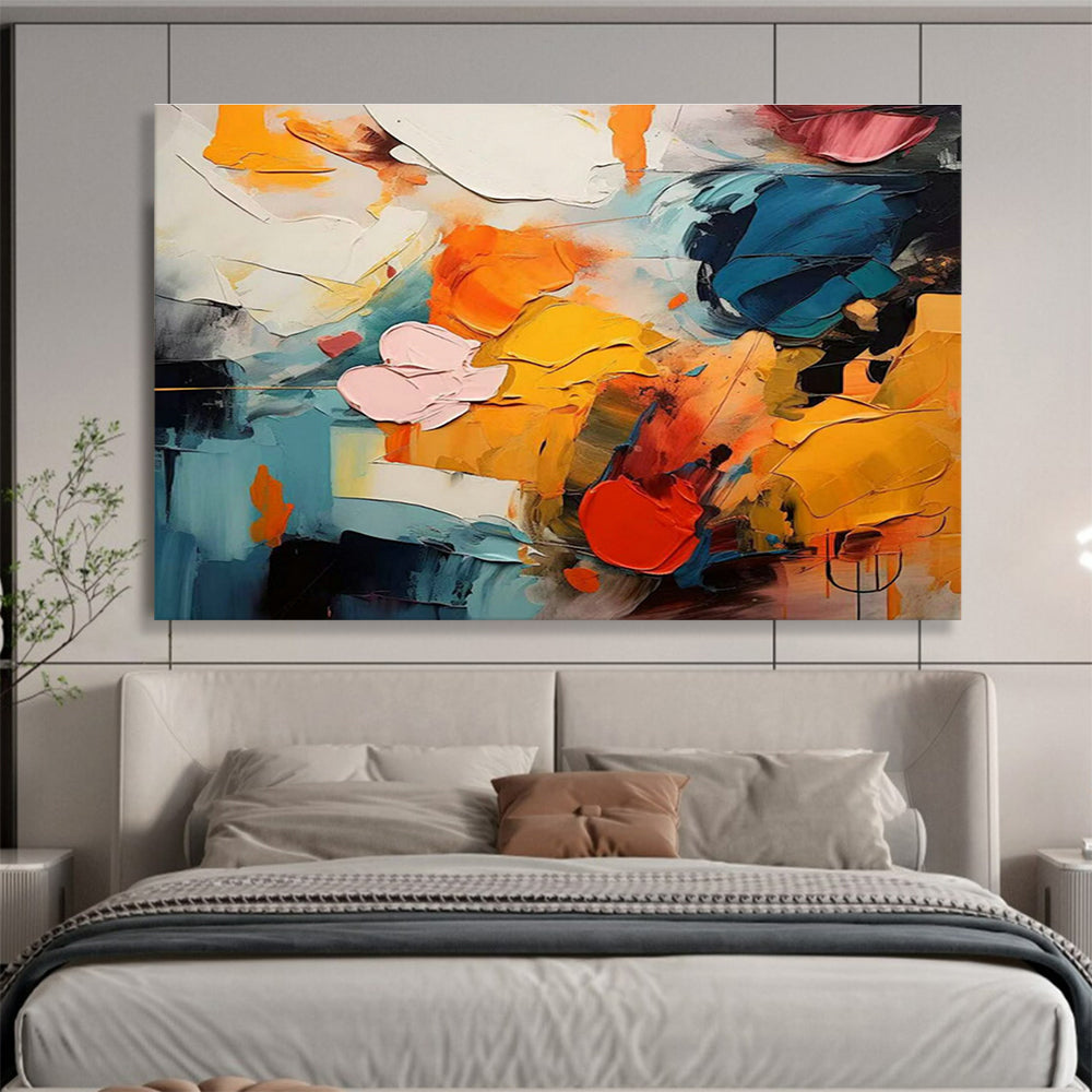 Customized Large Abstract Hand Painting for Antarctic Marine Microbial Enzyme Activity and Function Research Base DLZ3215