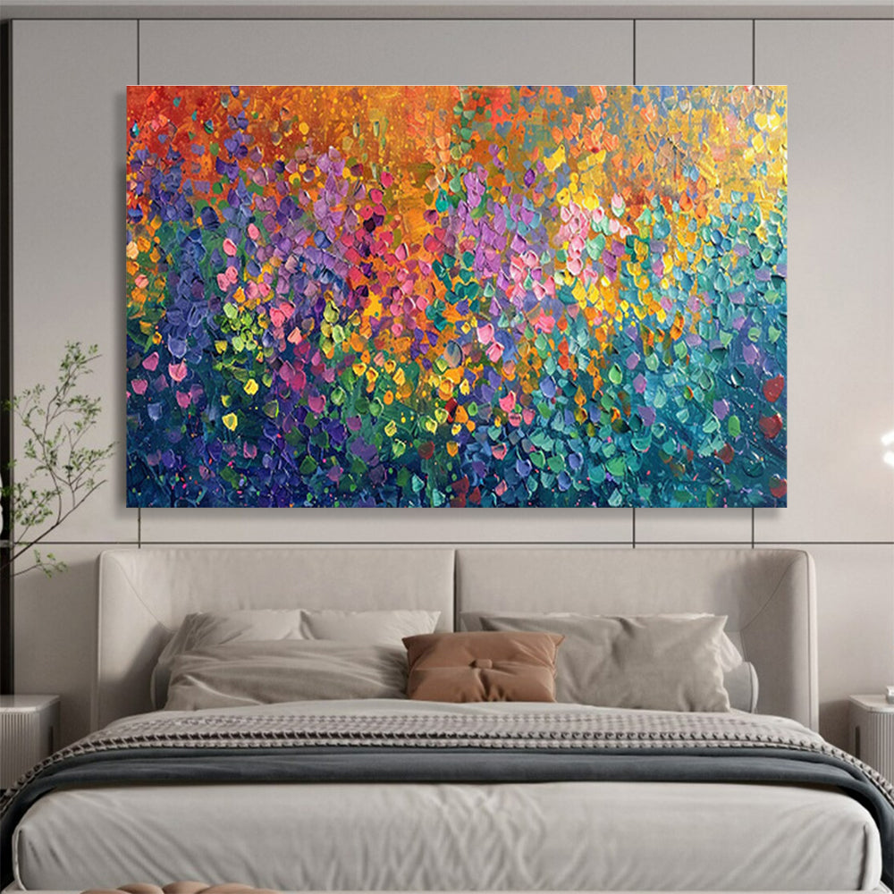 Large-Size Custom Abstract Hand Painting for Urban Rooftop Beekeeping Honey Extraction Facility DLZ3086