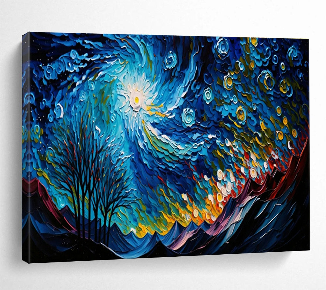 Oversized Customizable Handmade Abstract Painting for School Halls DLZ3269