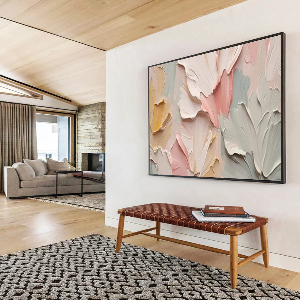 Oversized Custom Abstract Hand Painting for Offshore Tidal Energy Turbine Maintenance Base DLZ3051