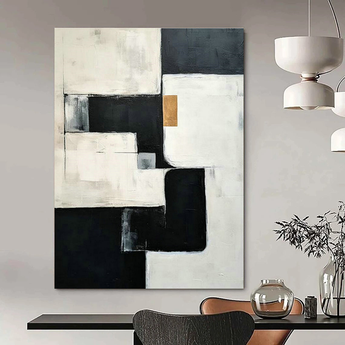 Large-Scale Custom Hand-Painted Abstract Painting - Exclusive Art Decoration for Living Rooms  DLZ0118