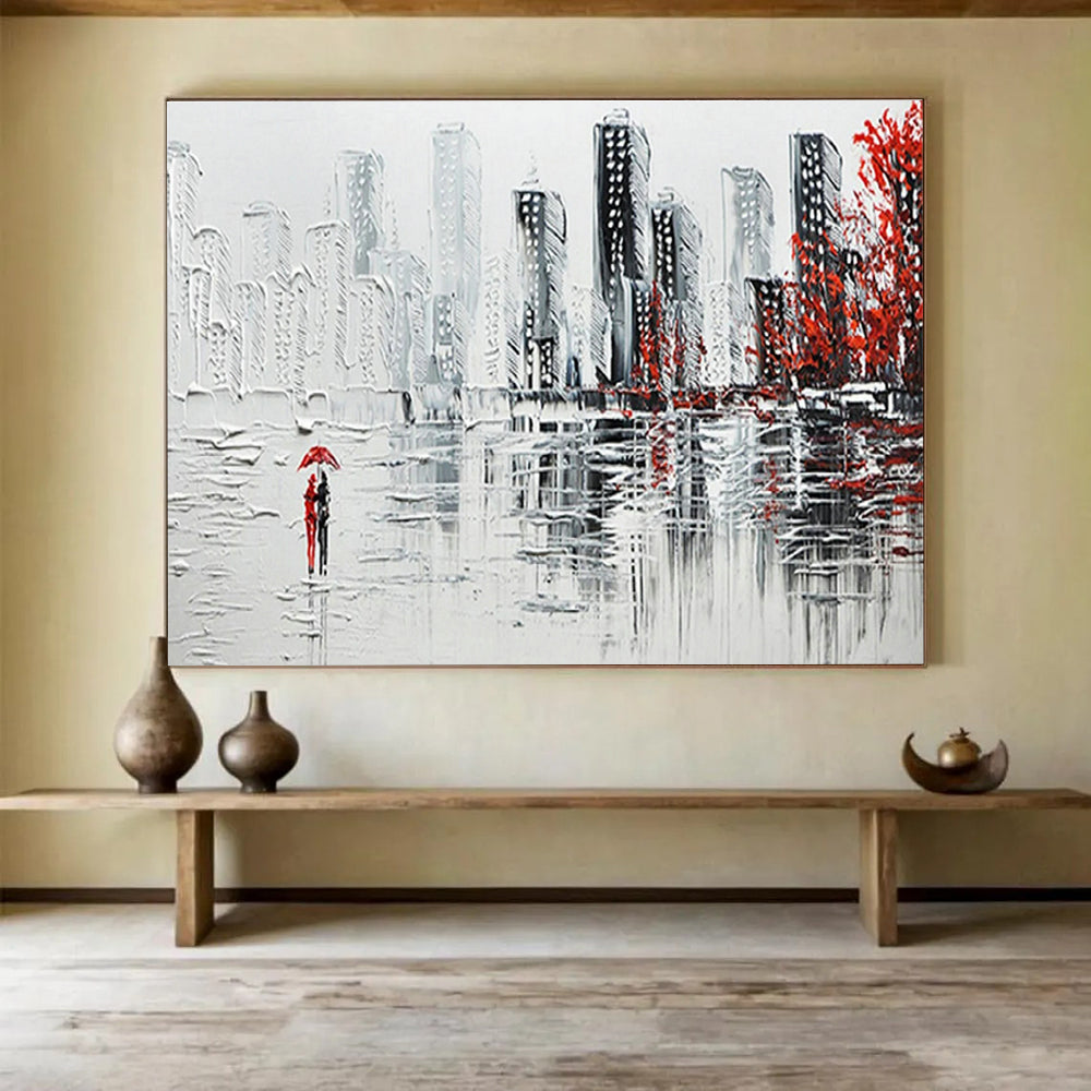 Big Custom Hand-Painted Abstract Canvas for Community Centers DLZ3270