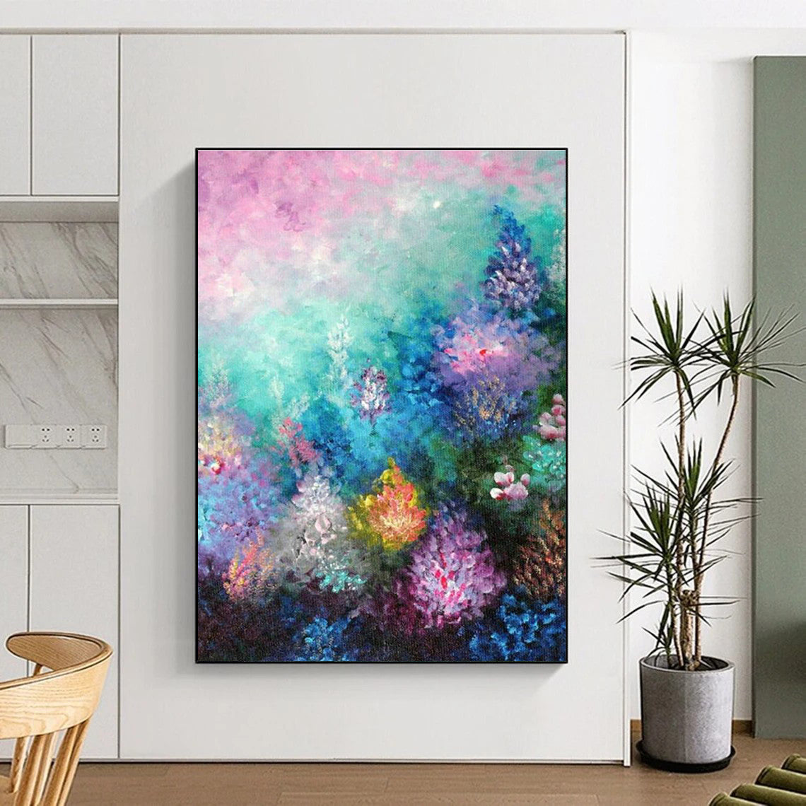 Jumbo Customizable Hand-Painted Abstract Artwork for Co-Creating Workspaces  DLZ0065