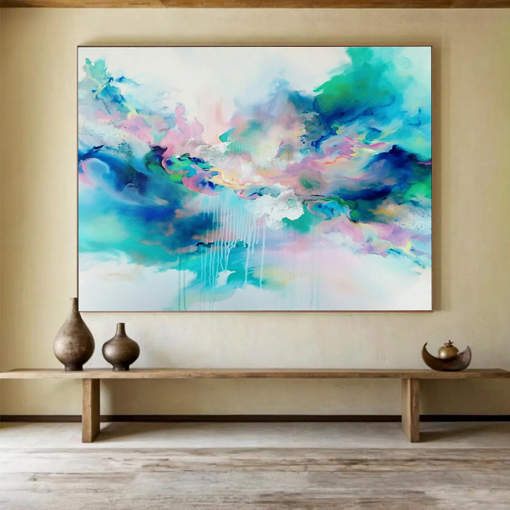 Large-Size Custom Hand-Painted Abstract Painting for E-sports Tournament Command Center DLZ2870