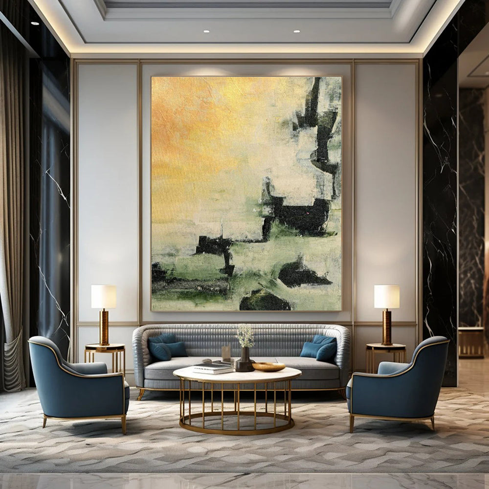 Extra Large Custom Handmade Abstract Wall Art for Zero-Waste Stores  DLZ0071