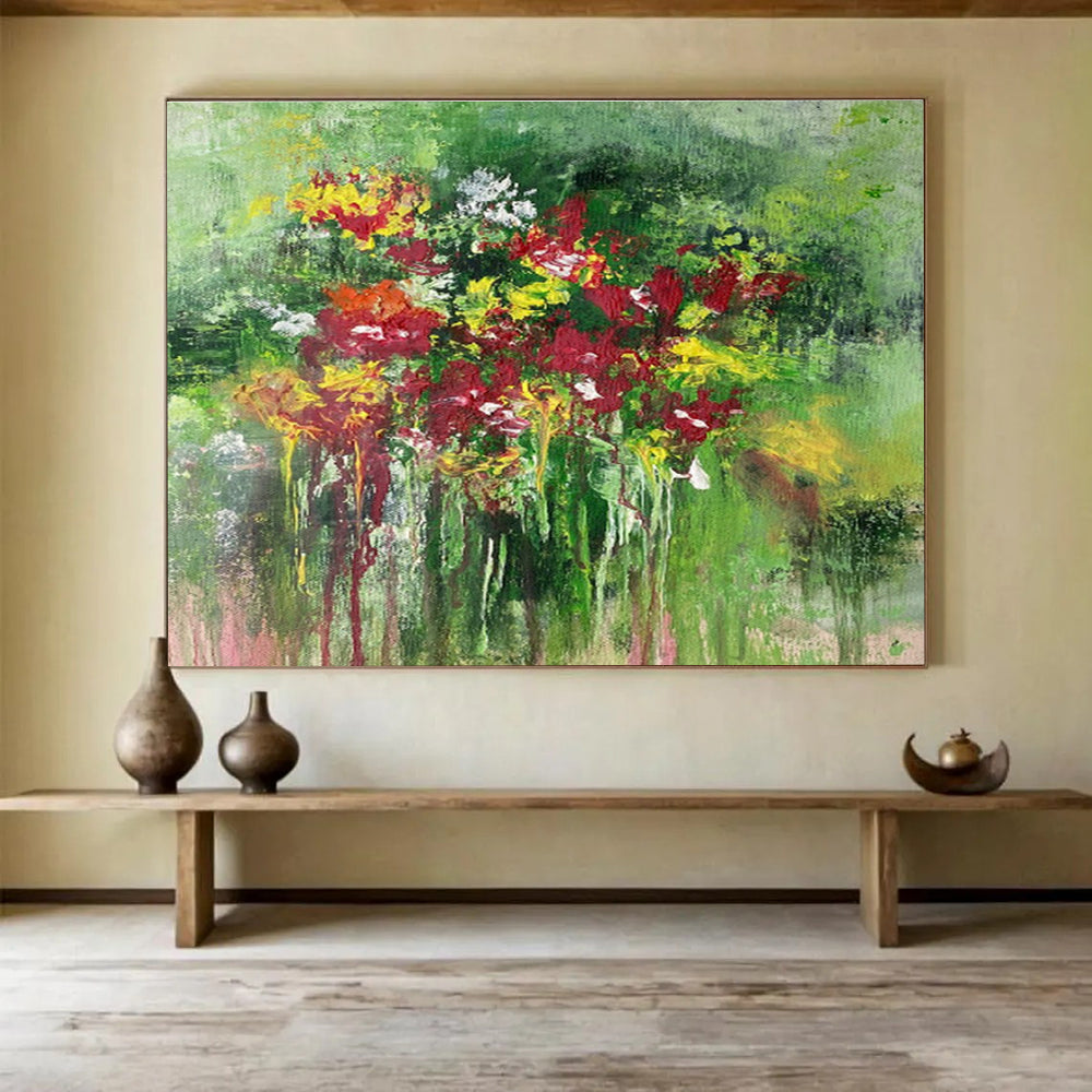 Giant Modern Abstract Art - Commissioned Mixed Media Wall Decor for Hotel Lobbies