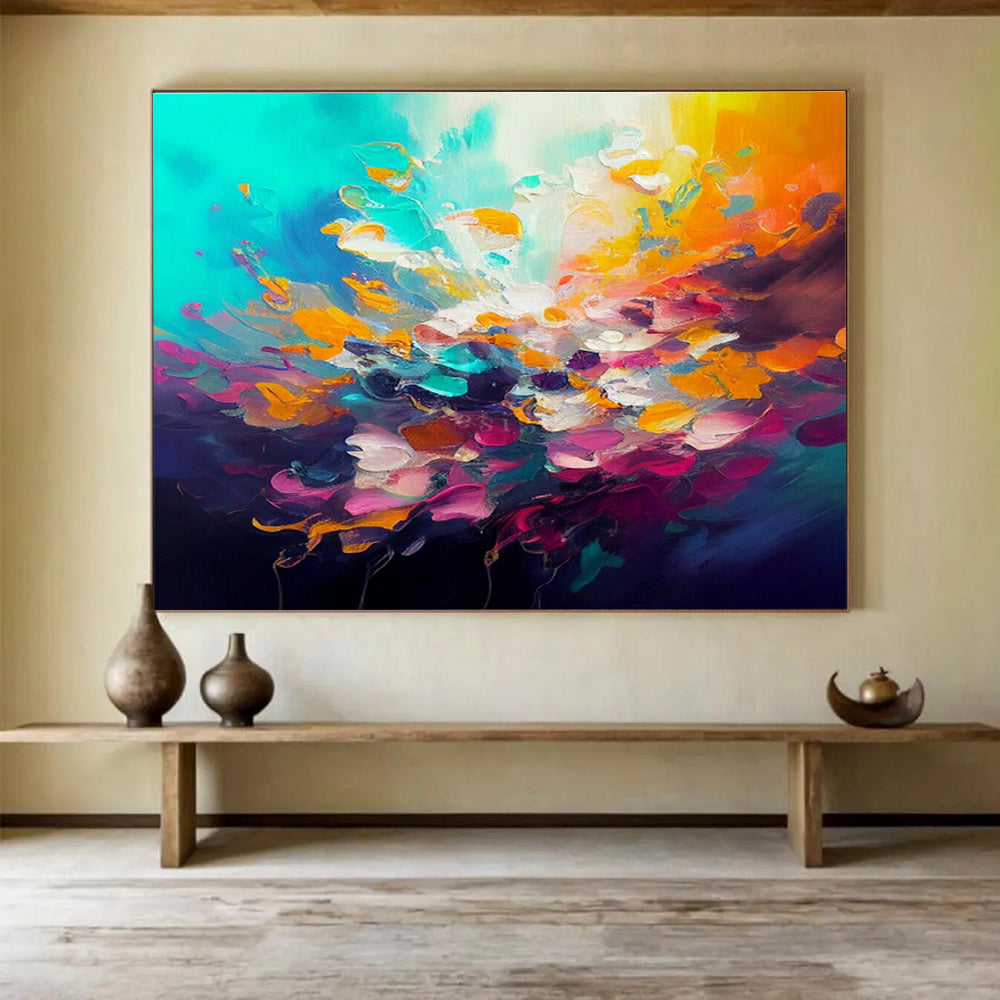 Oversized Custom Abstract Hand Painting for Darts Pub DLZ2730