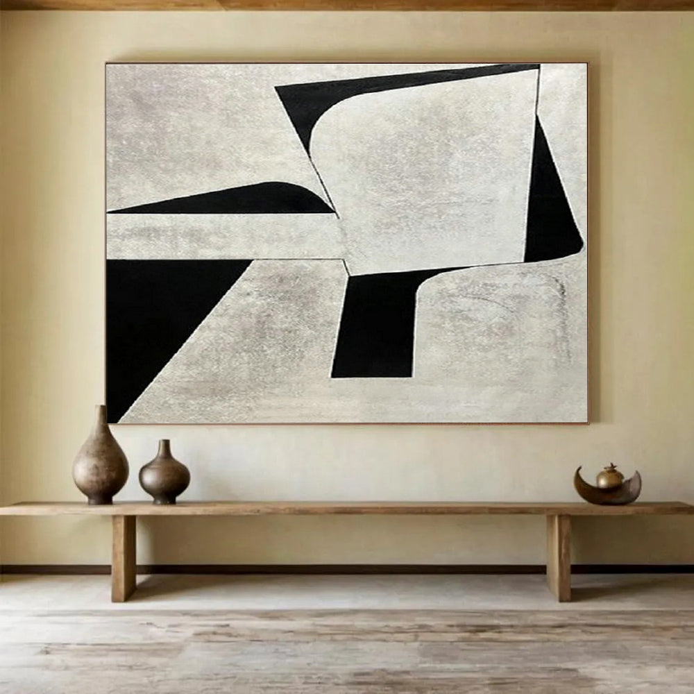 Large-Size Custom Abstract Hand Painting for Desert Solar-Powered Irrigation Control Room DLZ2966