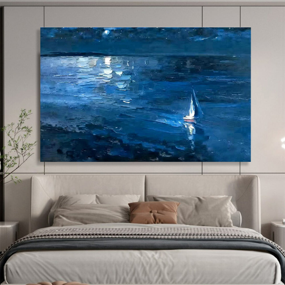 Customizable Yacht-Deck Giant Abstract Hand Painting