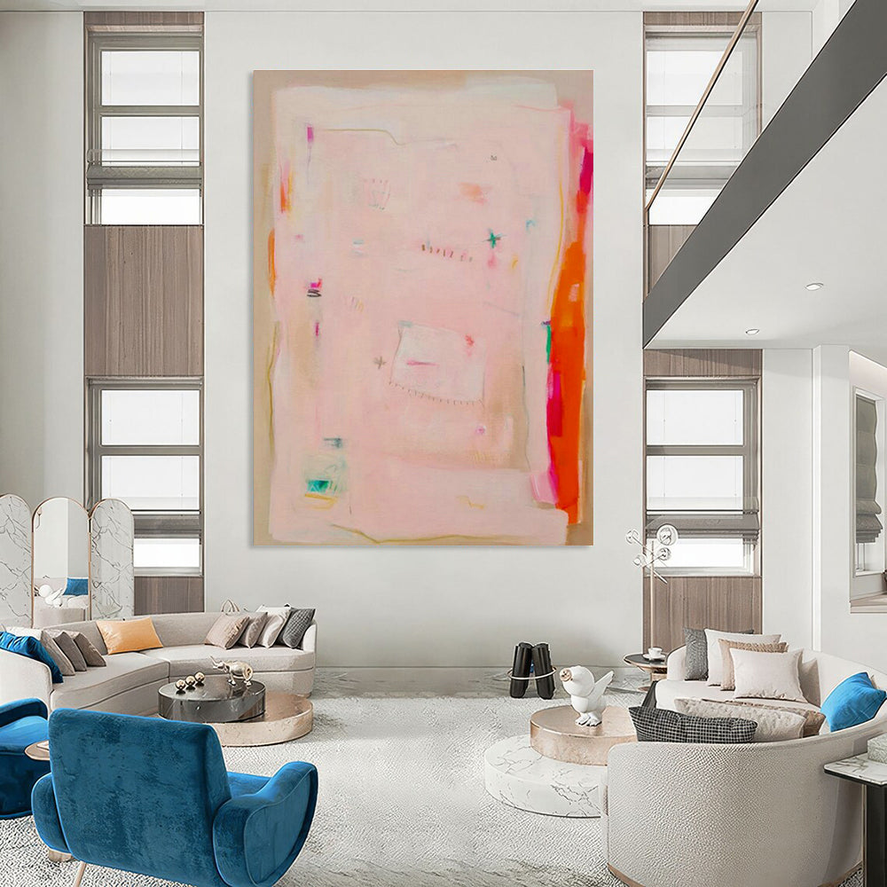 Extra Large Custom Handmade Abstract Painting for Meditation App Development Studios  DLZ0080