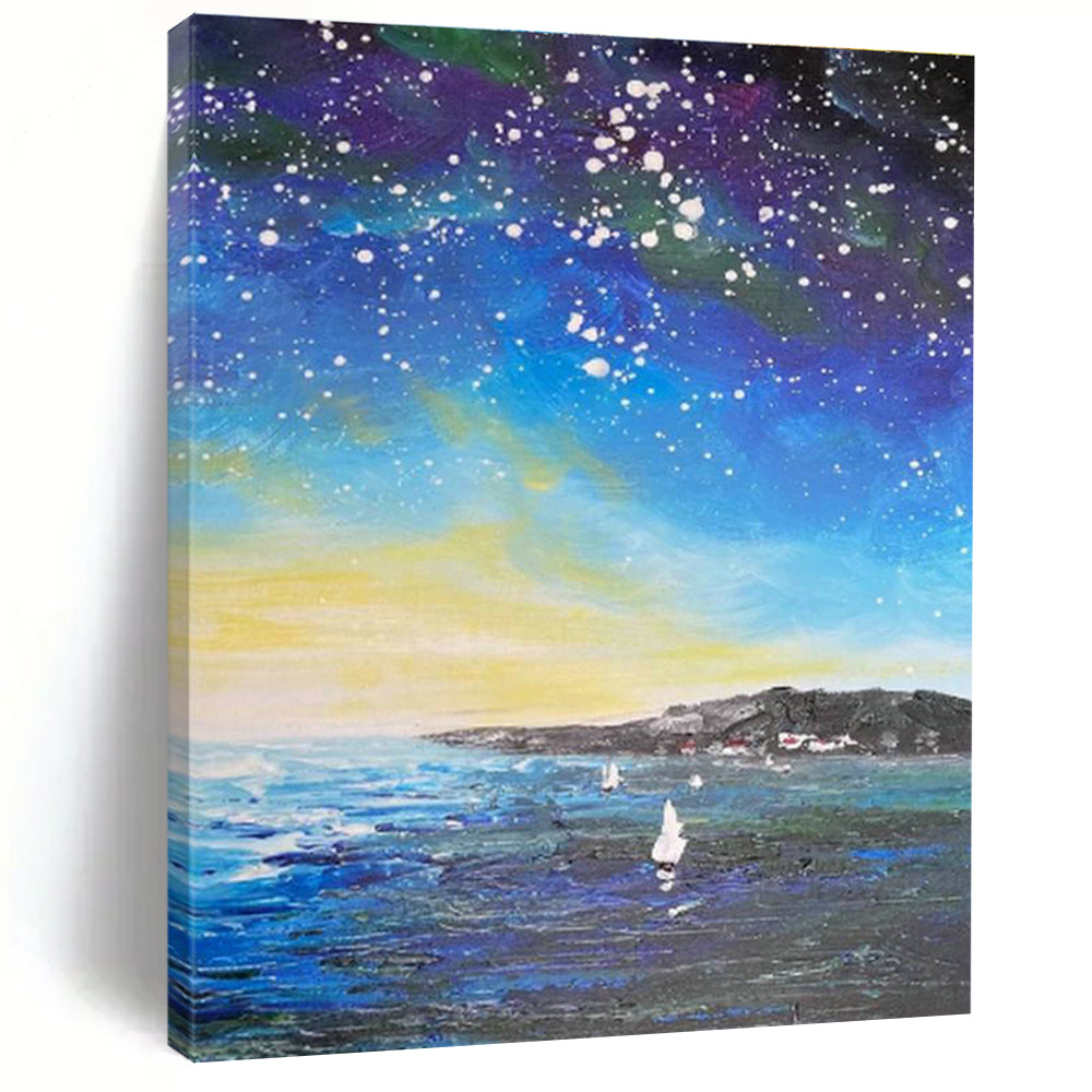 Gigantic Custom Hand-Painted Abstract Art - Galactic Explorations for Space Science Centers  DLZ0347