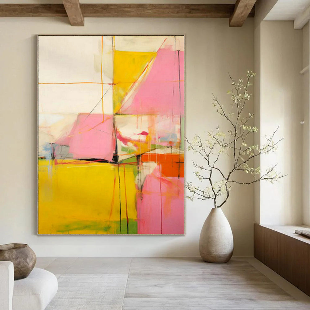 Jumbo Custom Hand-Painted Abstract Wall Art for Artisanal Soap - Making Workshops  DLZ0112