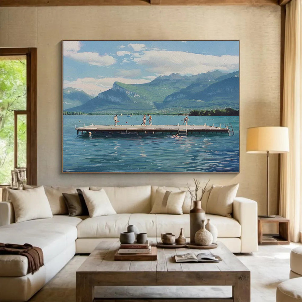 Customizable Corridor Giant Abstract Hand Painting