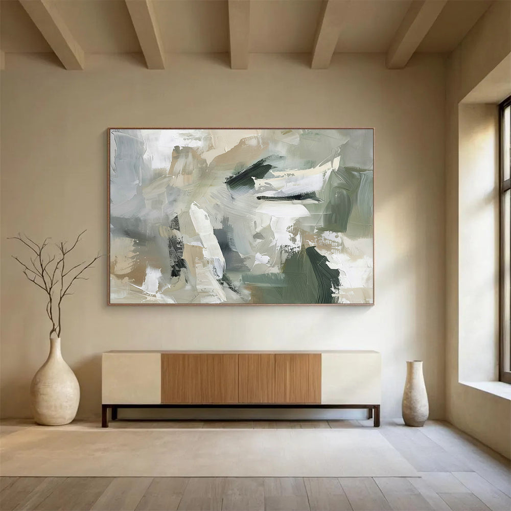 Custom-Made Space Debris Recycling Factory Large Abstract Hand Painting DLZ2624