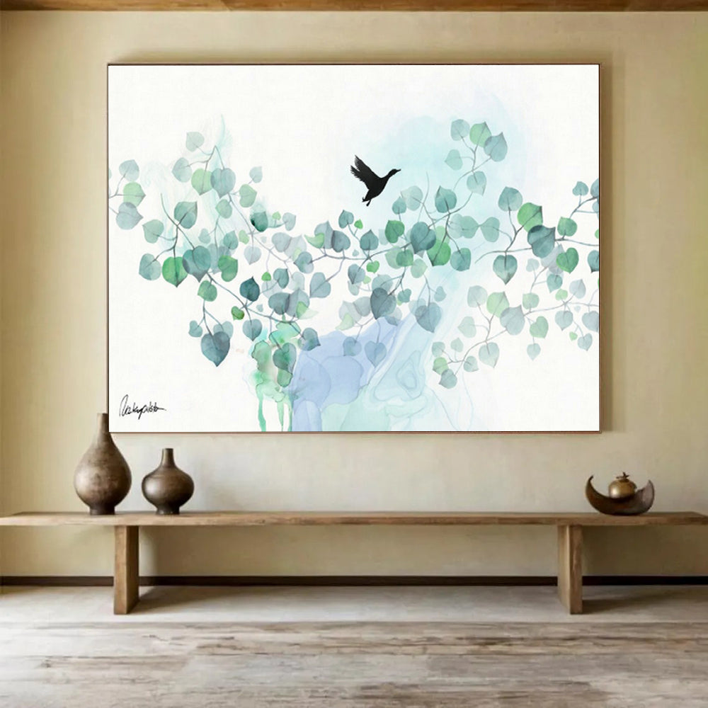 Customized Large Abstract Hand Painting for Volcanic Hot Spring Resort Relaxation Area DLZ2923