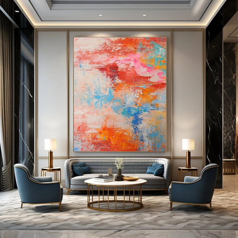 Extra Large Custom Hand-Painted Abstract Art for Rowing Clubs  DLZ0030
