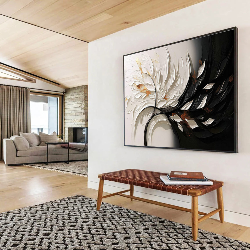 Customized Large Abstract Hand Painting for Antarctic Marine Microbial Symbiosis Research Base DLZ3130