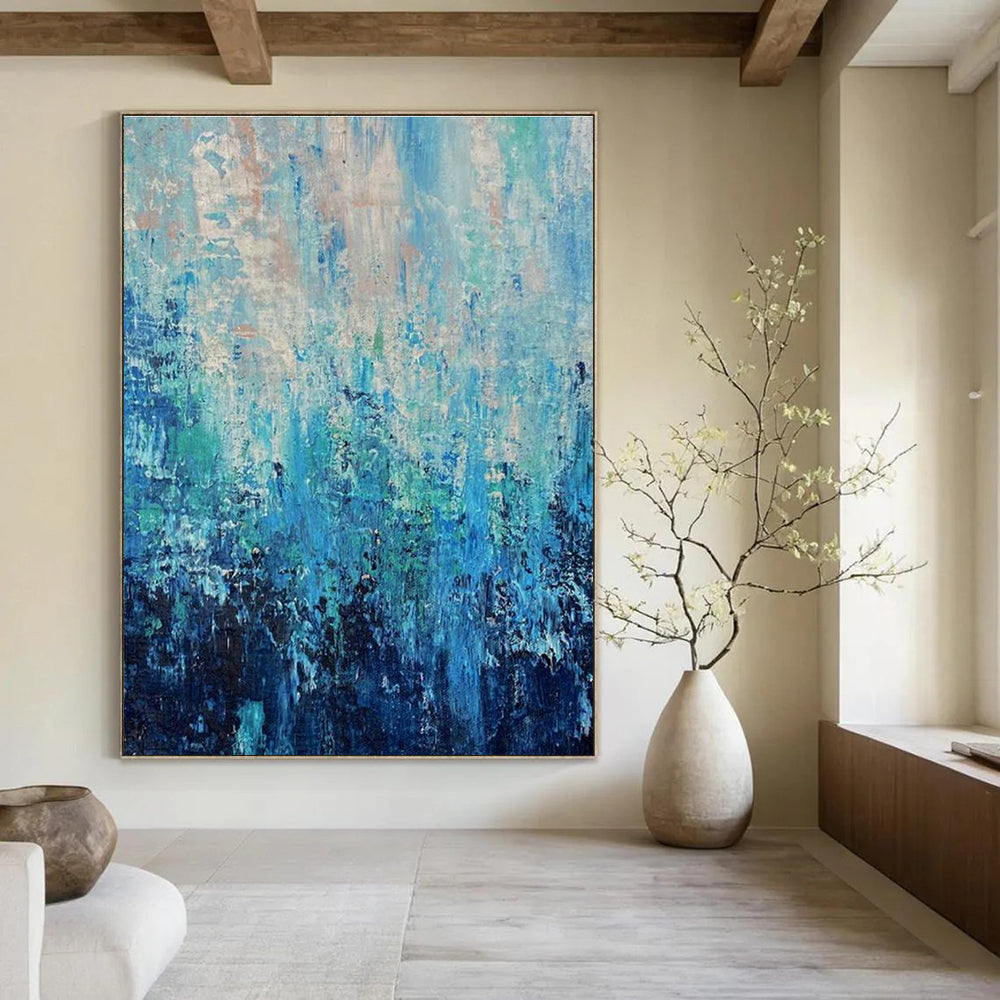 Extra Wide Custom Hand-Painted Abstract Canvas for Traditional Indian Miniature Painting Studios  DLZ0045