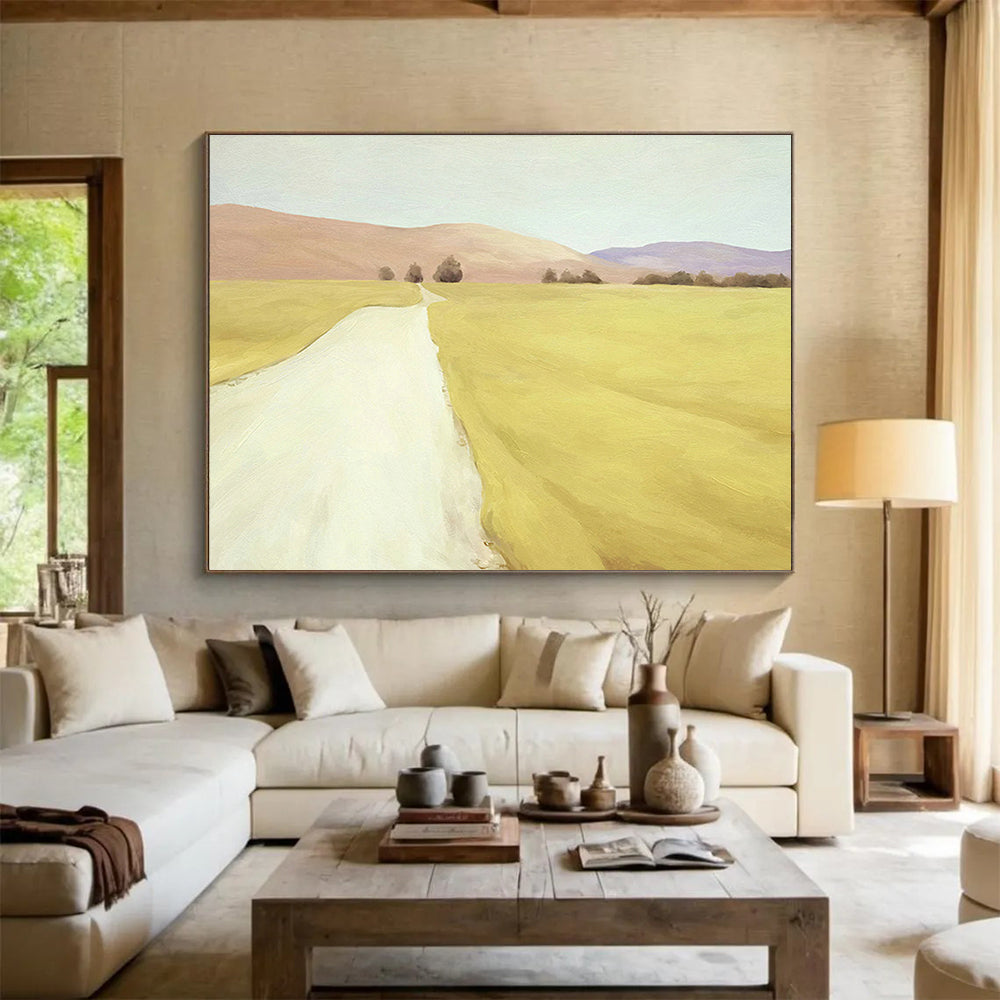Customized Large-Scale Abstract Hand Painting for Arctic Tundra Wetland Conservation and Restoration Institute DLZ3126