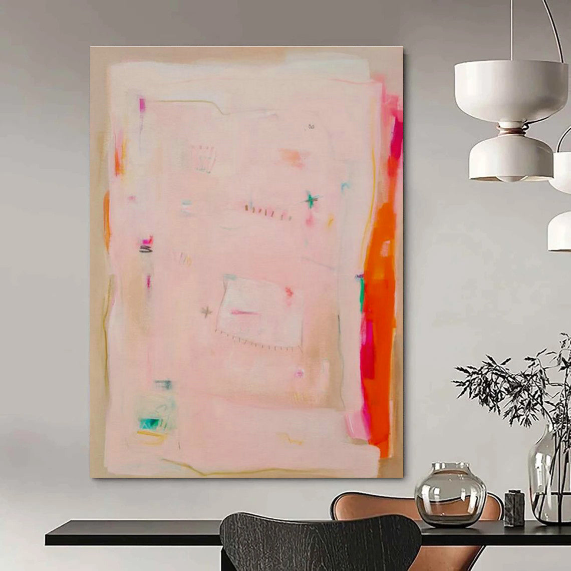 Extra Large Custom Handmade Abstract Painting for Meditation App Development Studios  DLZ0080