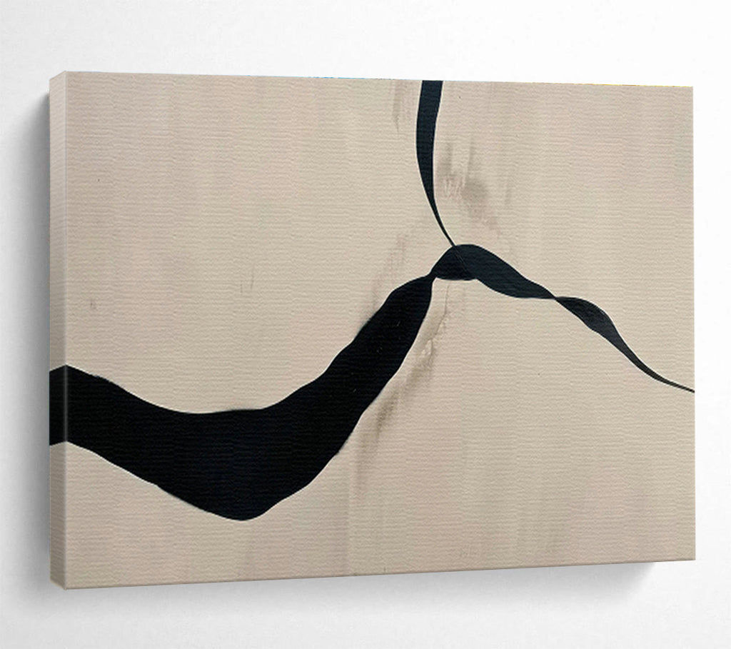 Customized Large Abstract Hand Painting for Subterranean Aquarium Research Lab DLZ2973