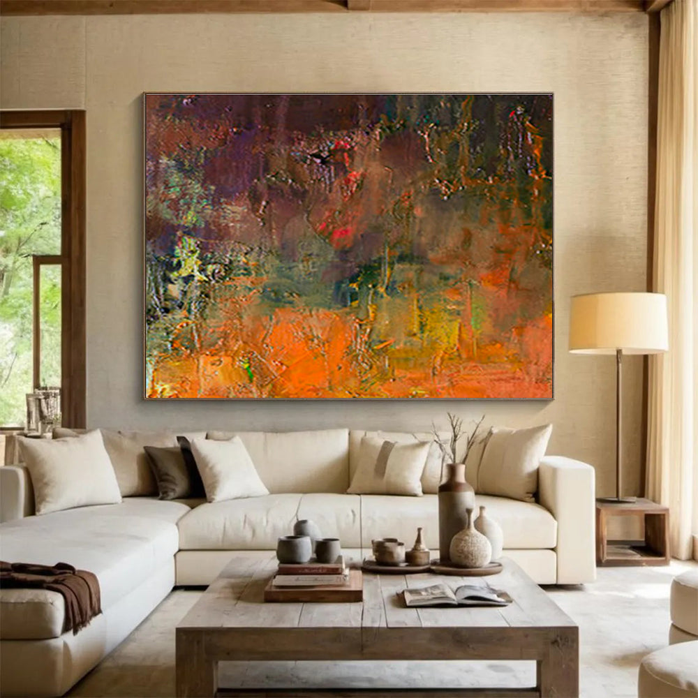 Custom Giant Abstract Hand Painting for Woodworking Shop DLZ2754