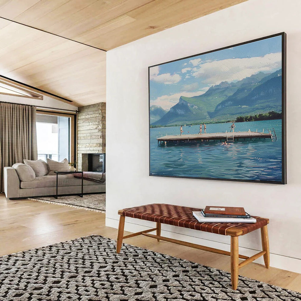 Customizable Corridor Giant Abstract Hand Painting
