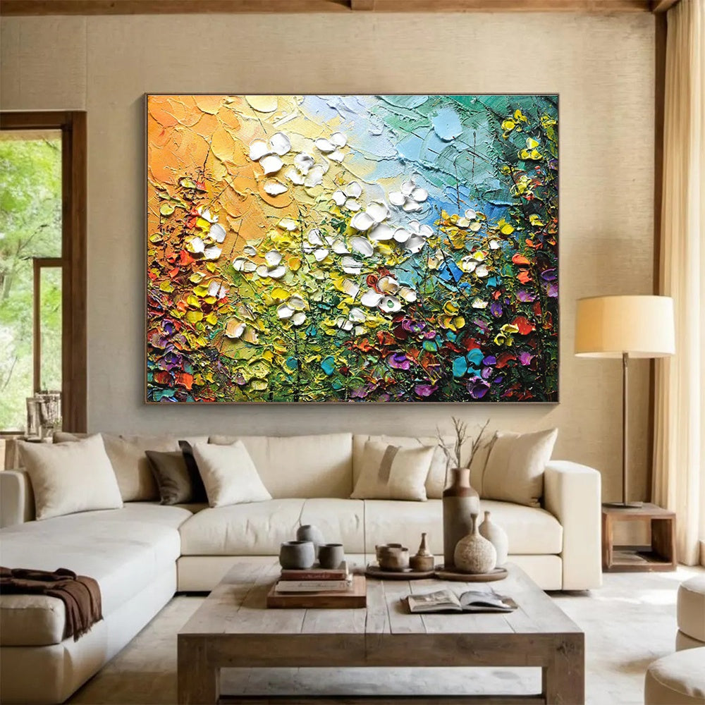 Custom-Made Giant Abstract Hand Painting for Biomass Power Plant Operations Office DLZ2827