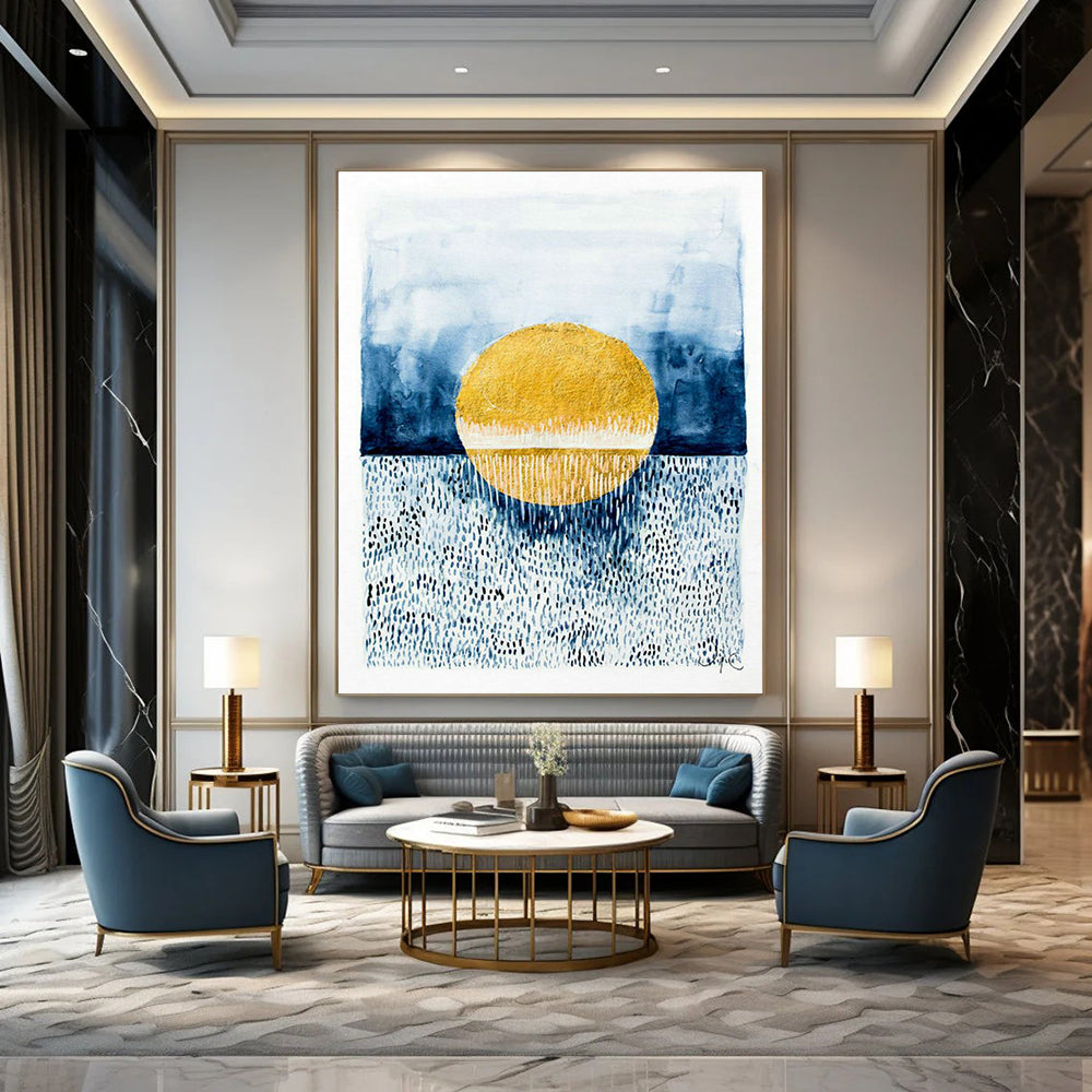 Oversized Custom Hand-Painted Abstract Artwork for Mobile Esports Arenas  DLZ0101