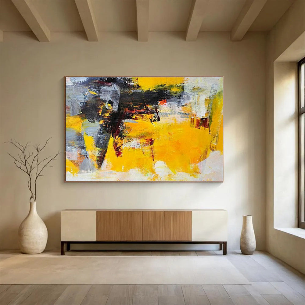 Customized Large Abstract Hand Painting for Airship Hangar Maintenance Area DLZ2813