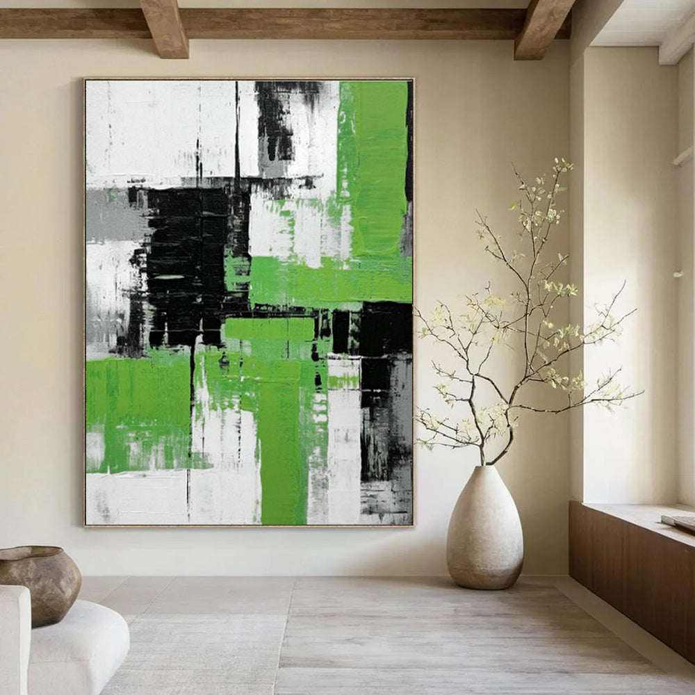 Massive Custom Hand-Painted Abstract Canvas - Creative Dynamism for Advertising Agencies  DLZ0277