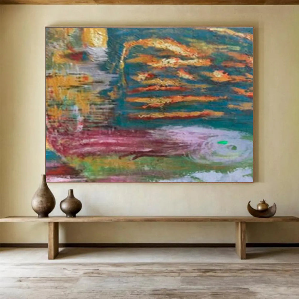 Oversized Custom Hand-Painted Abstract Art for Jewelry Store DLZ2755
