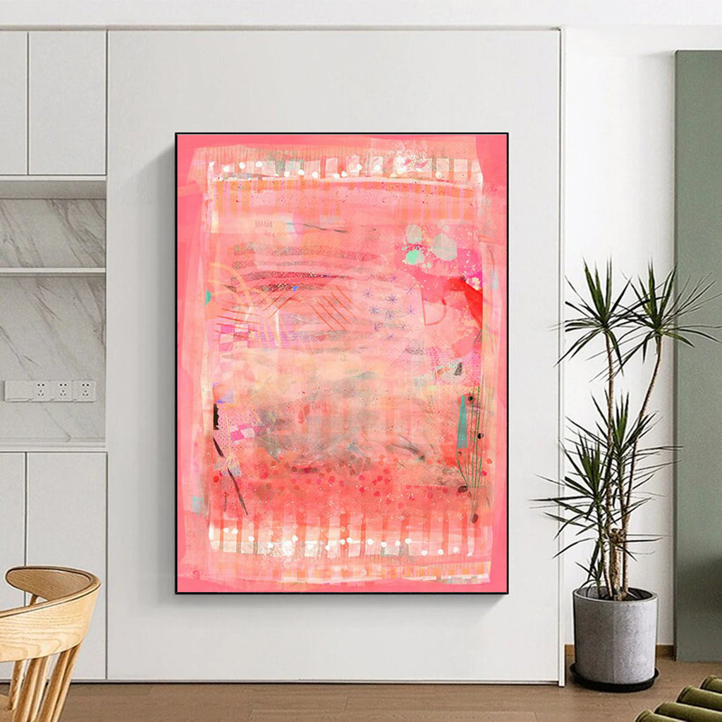 Massive Customizable Hand-Painted Abstract Canvas for Urban Beekeeping Education Centers  DLZ0102