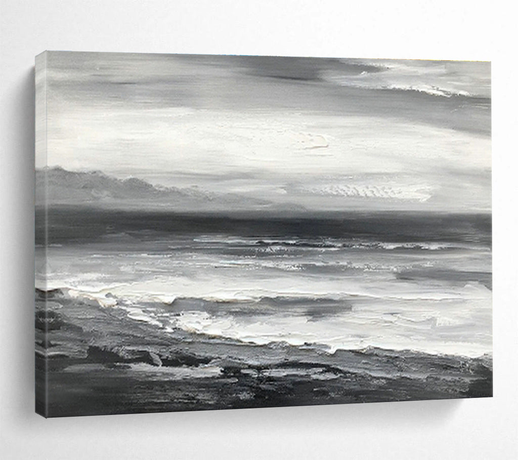 Custom-Made Giant Abstract Hand Painting for Underwater Sensor Network Data Analysis Center DLZ3016