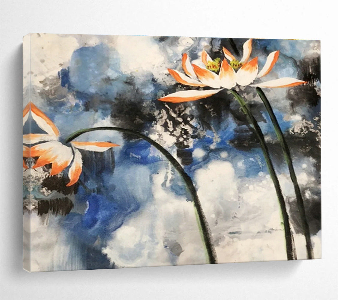 Large Custom Abstract Hand-Painted Art for Underwater Archaeological Site Dive Center DLZ3011