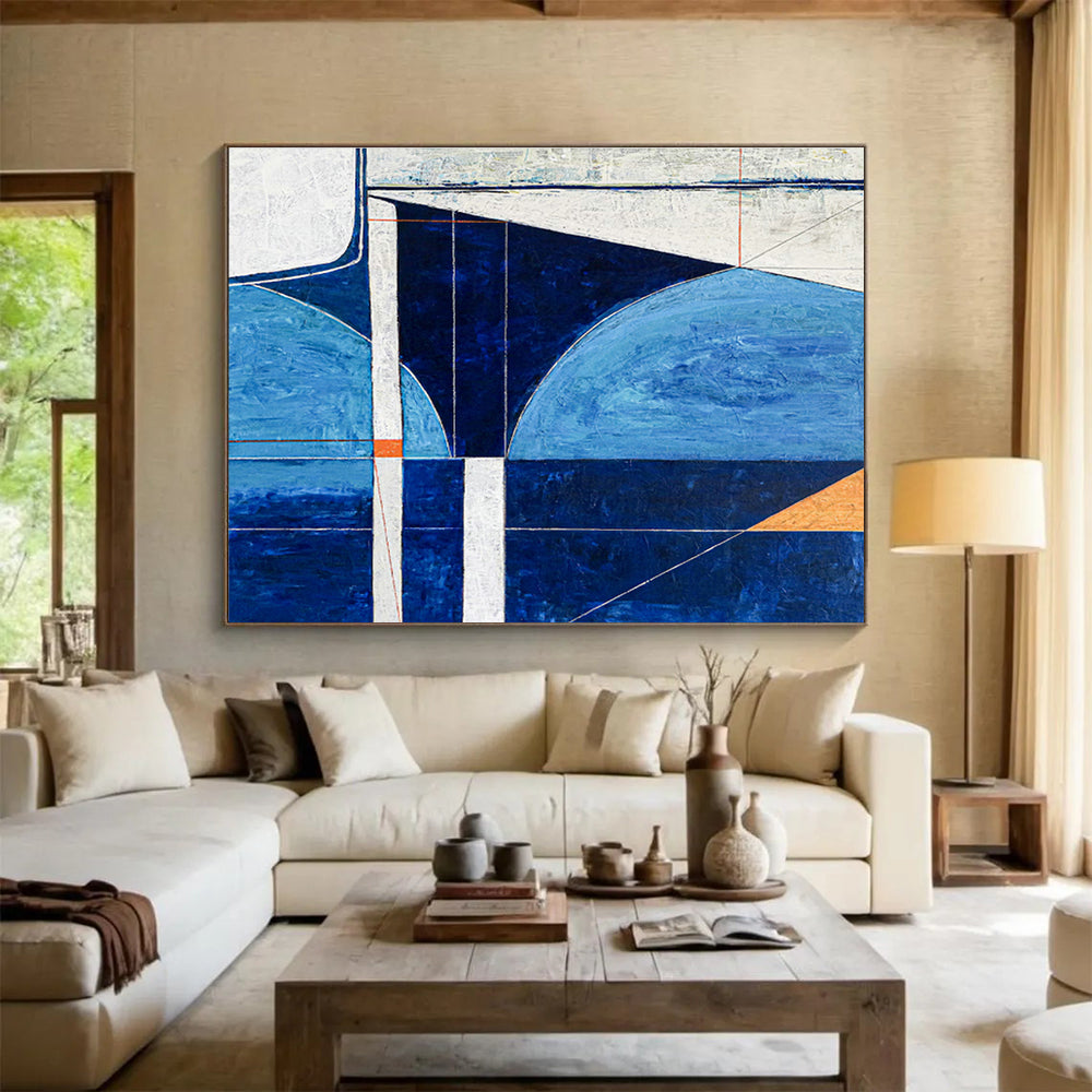 Large-Size Custom Abstract Hand Painting for Mangrove Swamp Eco-Lodge Reception DLZ2924