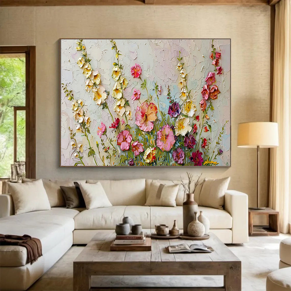 Customizable Mars Subterranean Habitat Giant Abstract Hand Painting DLZ2644