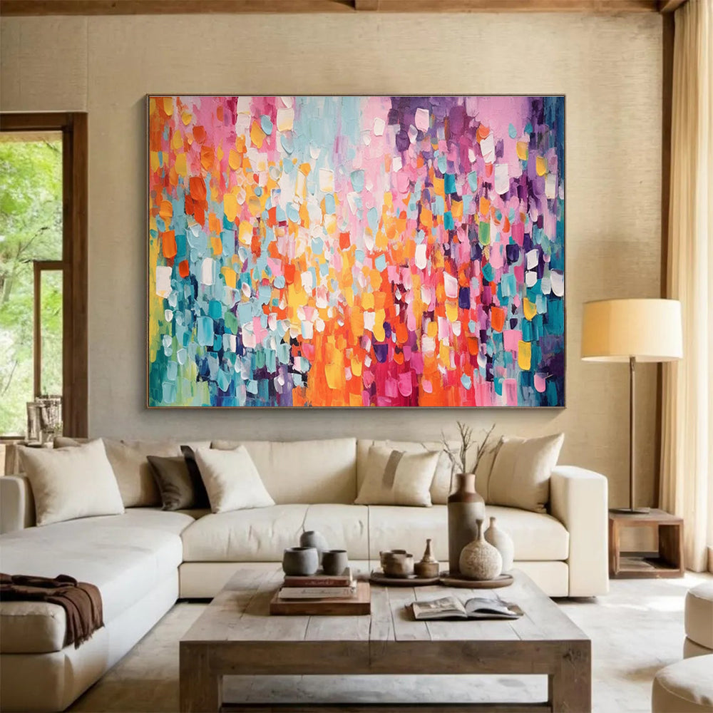 Big Handmade Abstract Painting, Pop Art-inspired for Funky Interiors DLZ3244