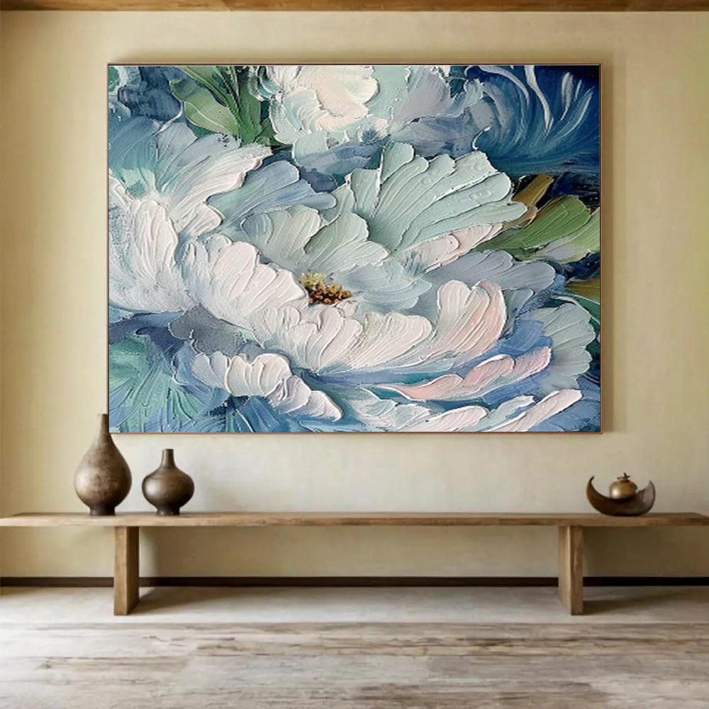 Oversized Custom Abstract Hand Painting for Arctic Permafrost Carbon Release Research Station DLZ3059