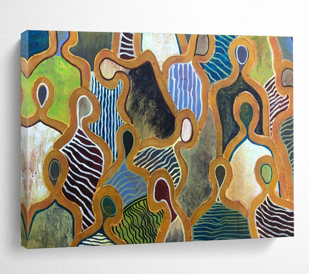 Tailored High-Speed Hyperloop Station Giant Abstract Hand Painting DLZ2573