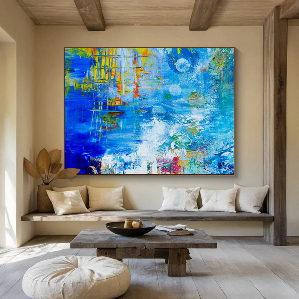 Custom Giant Abstract Hand Painting for Wind Turbine Maintenance Base DLZ2823