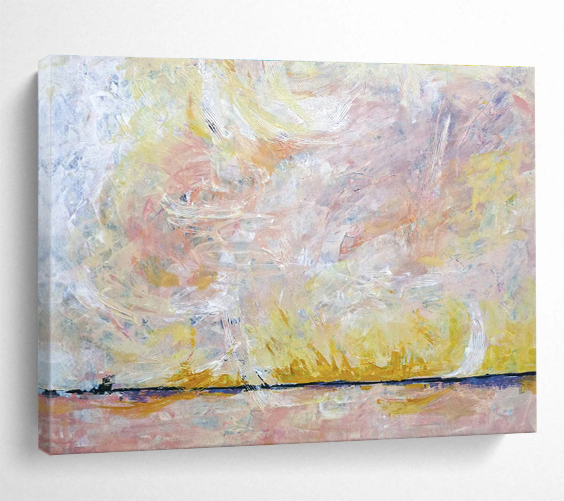 Customized Large-Scale Abstract Hand Painting for Coastal Wind Turbine Maintenance Depot DLZ2948