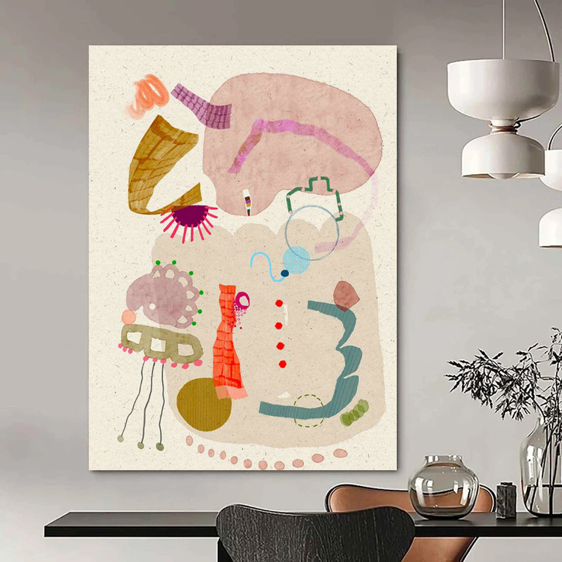 Large-Scale Custom Hand-Painted Abstract Art - Inspiring Vibe for Music Studios  DLZ0172